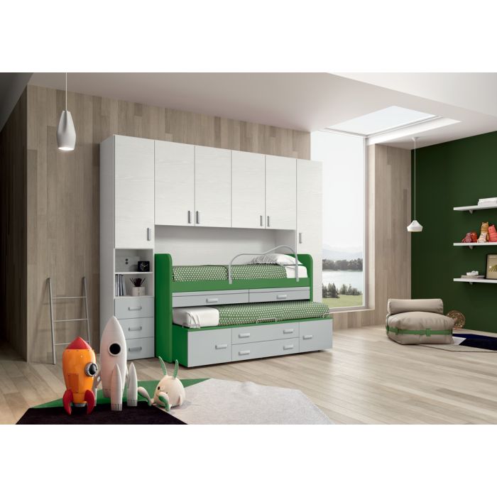 CAMERETTA PONTE DOUBLE CM300 BIANCO FR/GRIGIO/VER.GIADA M101.BF.GR.VG CAMERETTA PONTE DOUBLE CM300 BIANCO FR/GRIGIO/VER.GIADA M101.BF.GR.VG