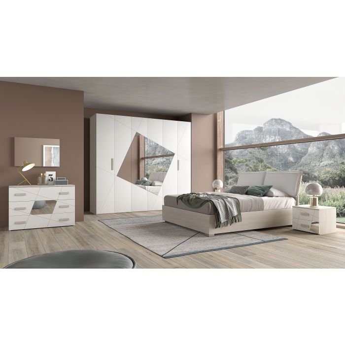 CAMERA MATR. ROMBO 6/A BATT. C/CONT. E CUSCINI OLMO-FRASS. BIANCO 00665 CAMERA MATR. ROMBO 6/A BATT. C/CONT. E CUSCINI OLMO-FRASS. BIANCO 00665