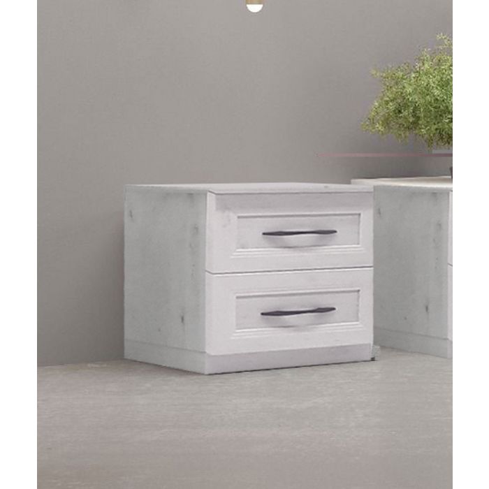 Comodino legno bianco spray Comodini shabby chic