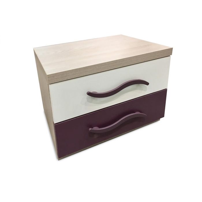 COMODINO MODELLO JOB OLMO CON 2 CASSETTI PRUGNA COMODINO MODELLO JOB OLMO CON 2 CASSETTI PRUGNA