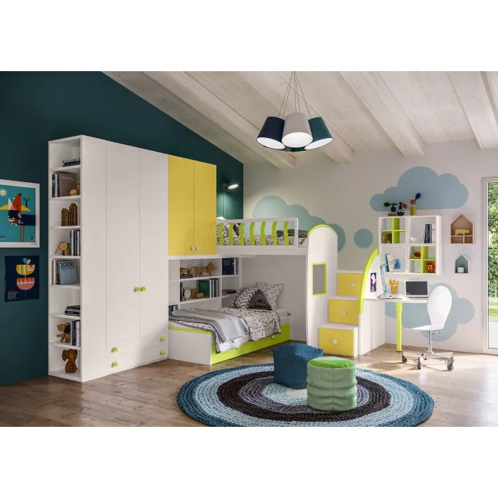 CAMERETTA GIESSEGI JOB BIANCO GIALLO E PERA