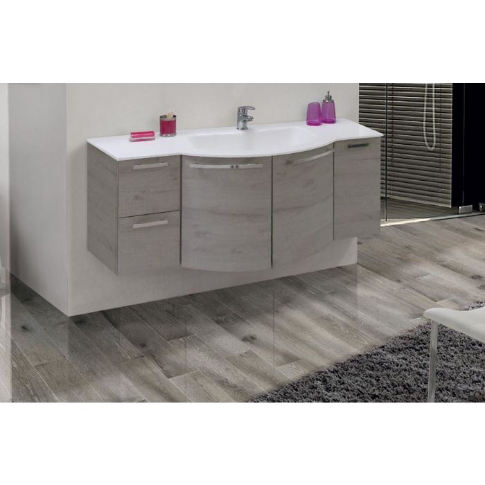 BASE BAGNO MODELLO ELY SHERWOOD PLATINO 3 ANTE E 2 CASSETTI 