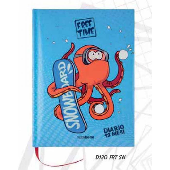 DIARIO 12 MESI 13X17.8CM FREETIME SNOWBOARD