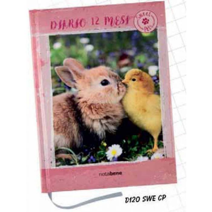 DIARIO 12 MESI 13X17.8CM SWEET PETS CONIGLIO