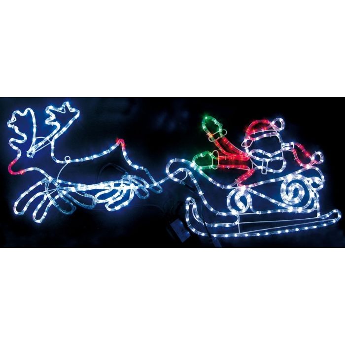 TUBO BABBO NATALE CON SLITTA COLORATI TUBO BABBO NATALE CON SLITTA COLORATI