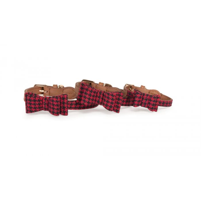 COLLARE PIED DE POULE ROSSO/NERO 10X280MM COLLARE PIED DE POULE ROSSO/NERO 10X280MM