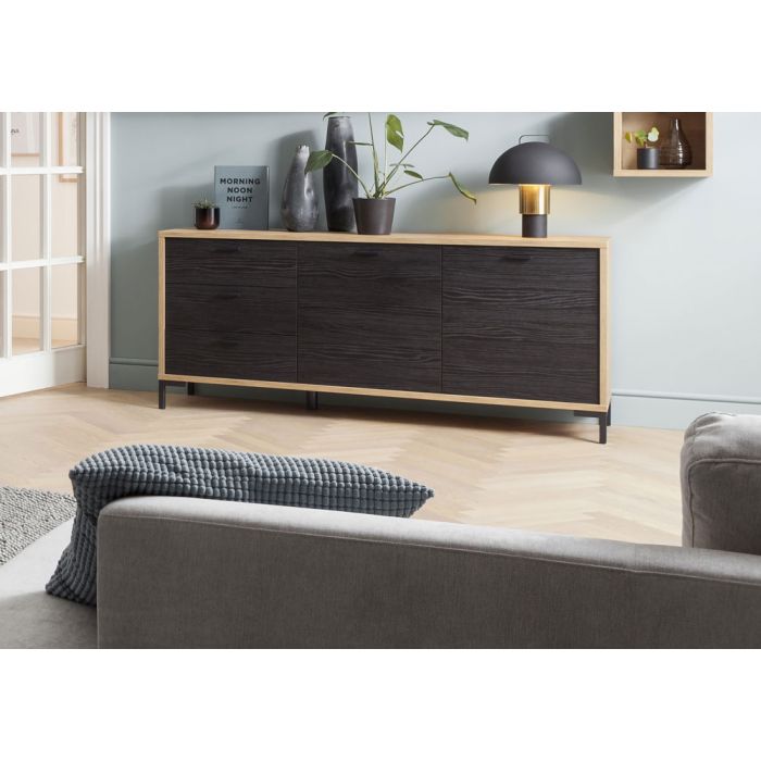 CREDENZA 2A+3C ORONERO ROVERE/NERO BS5364K71204