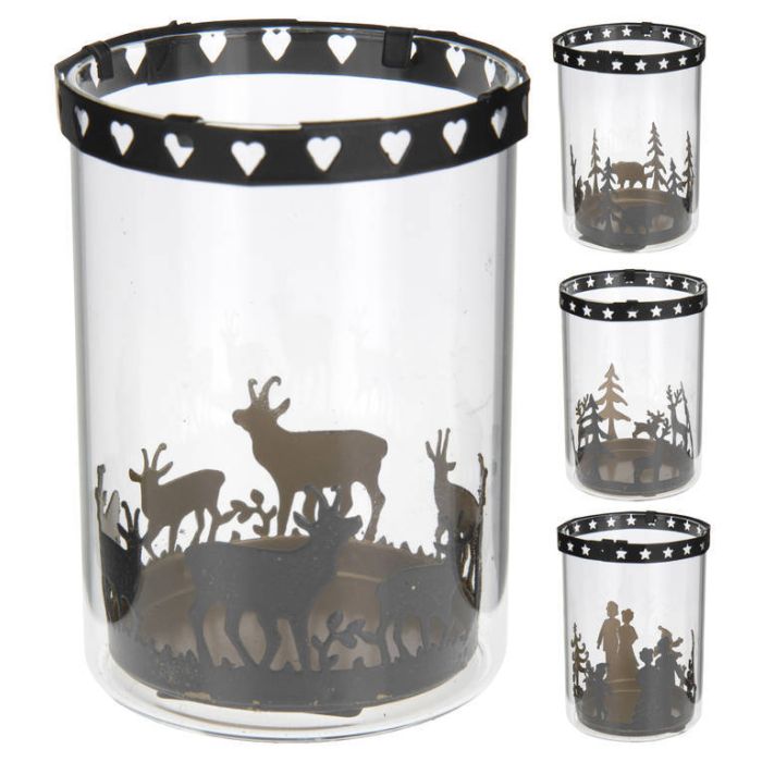 VASO VETRO P/CANDELA 9X7CM VASO VETRO P/CANDELA 9X7CM