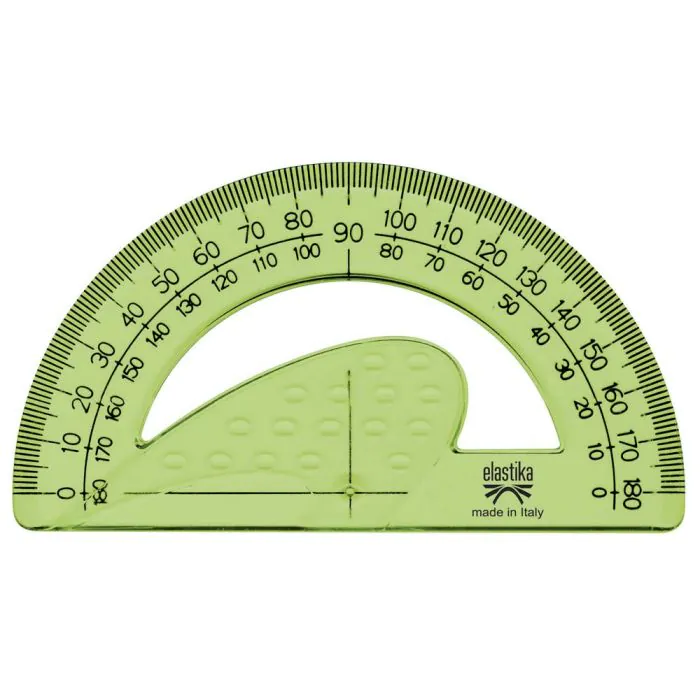 Arda Winkelmesser 180° – Durchmesser 12 Cm, Aus Kunststoff, Für Schule & Hobby