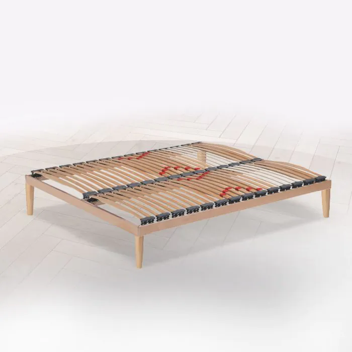 RETE MATRIMONIALE DUAL FISSA 160X190 IN LEGNO CON