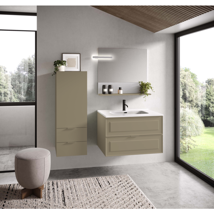 BAGNO COMPLETO MOD.FRAME TORTORA OPACO BAGNO COMPLETO MOD.FRAME TORTORA OPACO