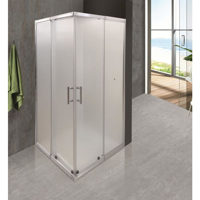 BOX DOCCIA VETRO OPACO CM 90X80