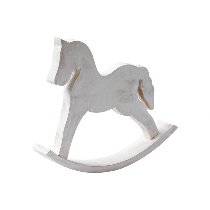 CAVALLINO A DONDOLO BIANCO 30X4.5X H 26 CAVALLINO A DONDOLO BIANCO 30X4.5X H 26