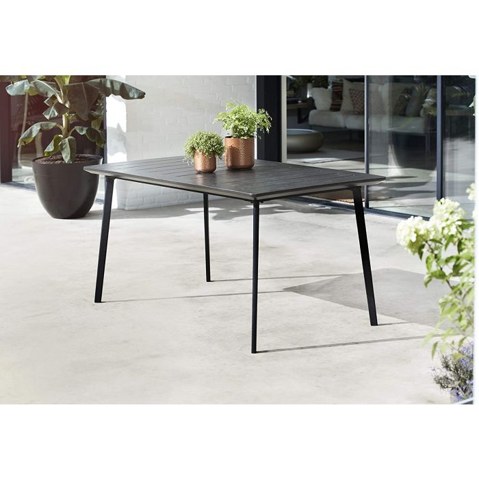 TAVOLO METALEA 146X87 H75CM MOKA TAVOLO METALEA 146X87 H75CM MOKA