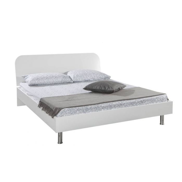 LETTO MATRIMONIALE ARCORA BIANCO LACCATO