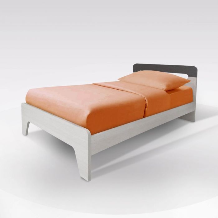 LETTO SINGOLO CON GIROLETTO MOD. OBLO NORDICO E GRAFITE