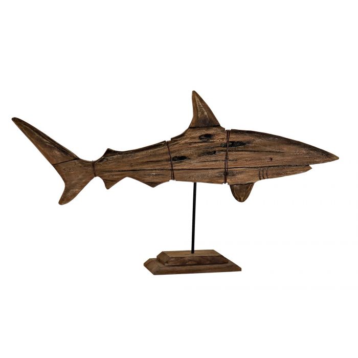 FIGURA LEGNO METALLO 89X12.5X49.5CM SQUALO FIGURA LEGNO METALLO 89X12.5X49.5CM SQUALO