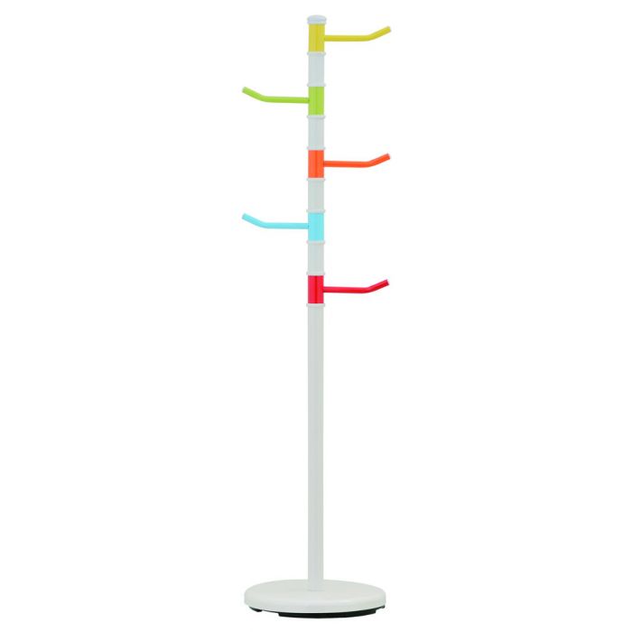 APPENDIABITI KIDS METALLO H117CM C/BASE E FUSTO BIANCHI GANCI MULTICOLOR