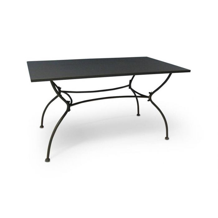 TAVOLO FISSO IN FERRO ANTRACITE CM 140X80 E H 74 TAVOLO FISSO IN FERRO ANTRACITE CM 140X80 E H 74