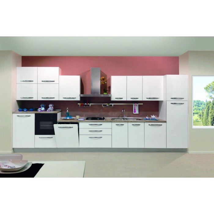 CUCINA BIANCO LUCIDO 480X60 CM E H 240 