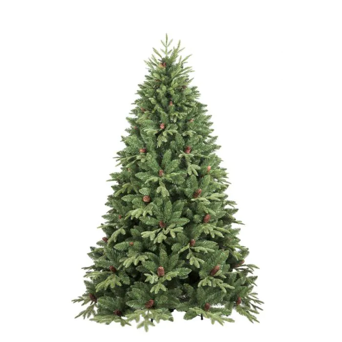 Albero Di Natale Artificiale 150 Cm - Effetto Pino Bosco Con 355 Punte, Supporto In Legno E Custodia