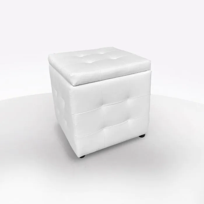 Panca Pouf Similpelle Bianco Cassapanca Puffi Mondo Convenienza