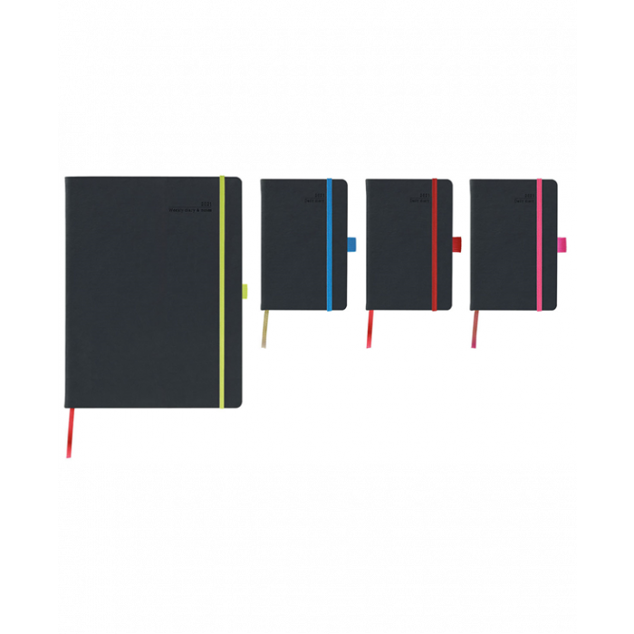 AGENDA IVORY BLACK COLOR SETTIMANALE C/NOTE 19X25CM AGENDA IVORY BLACK COLOR SETTIMANALE C/NOTE 19X25CM