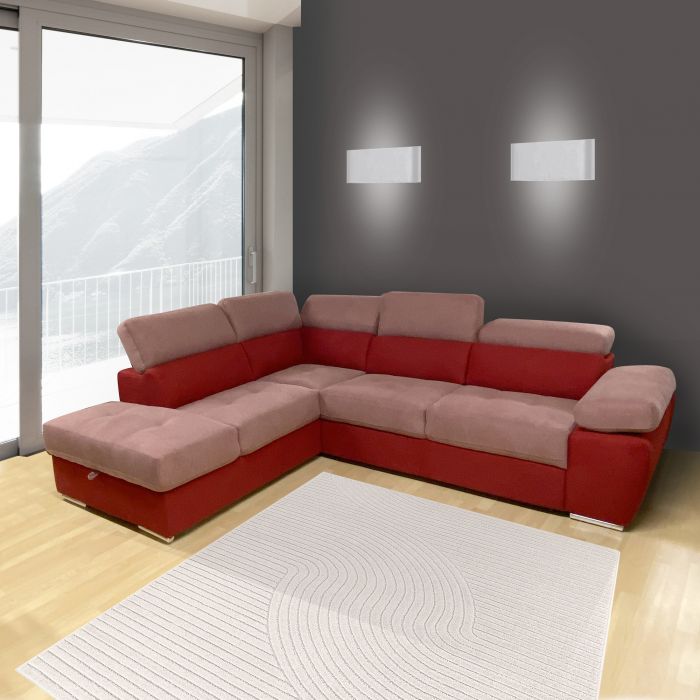 SALOTTO MOD.FORLI ANG.LETTO PENS. 280 SX IN TESSUTO LOFT CAT. EXTRA