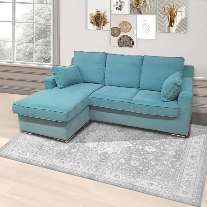 SALOTTO HELEN CON PENISOLA IN TESSUTO TURCHESE