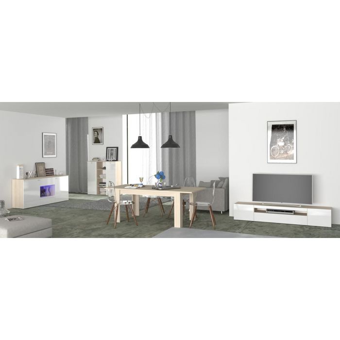 SALA IN LAMINATO OLMO E BIANCO LUCIDO SALA IN LAMINATO OLMO E BIANCO LUCIDO