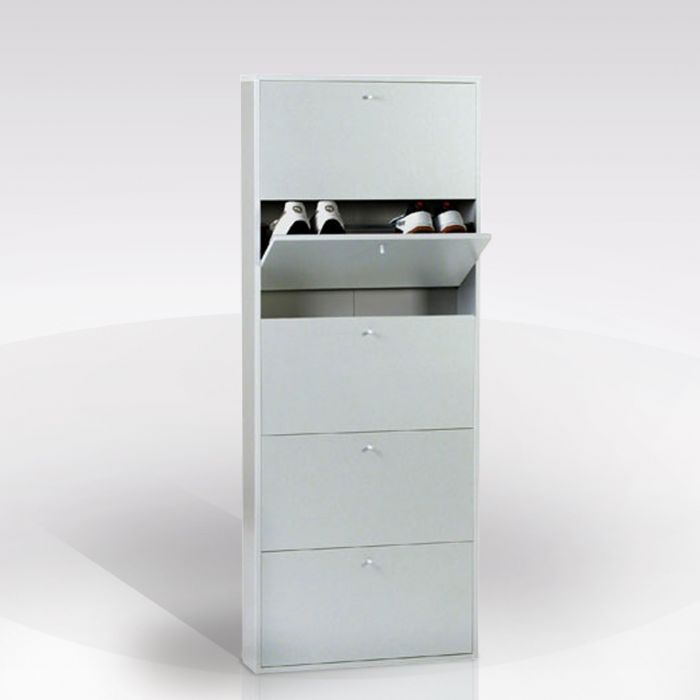 SCARPIERA CON 5 RIBALTE BIANCO OPACO SCARPIERA CON 5 RIBALTE BIANCO OPACO