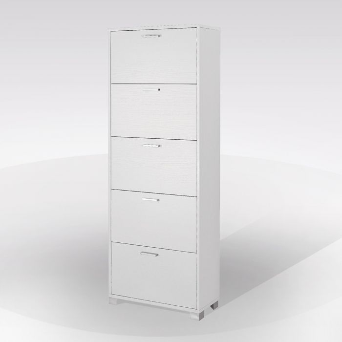 SCARPIERA 5 RIBALTE MOD. QUADRANTE CM 70X29 H.190 BIANCO FIAMMATO: vendita  online SCARPIERA 5 RIBALTE MOD. QUADRANTE CM 70X29 H.190 BIANCO FIAMMATO in  offerta