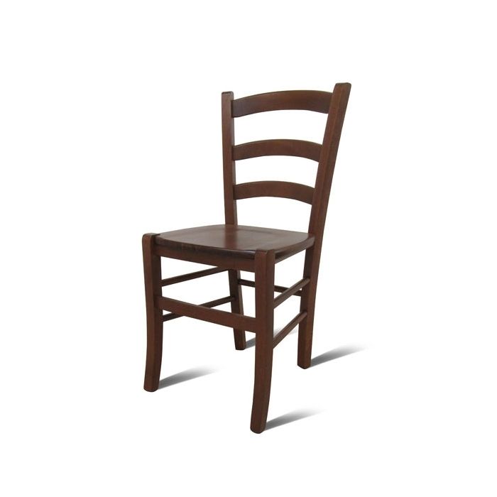 SEDIA MODELLO VENEZIA IN TINTA NOCE CON FONDELLO LEGNO 