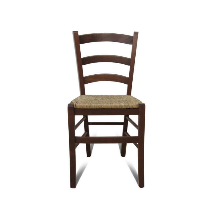 SEDIA MODELLO VENEZIA IN TINTA NOCE CON FONDELLO IN PAGLIA SEDIA MODELLO VENEZIA IN TINTA NOCE CON FONDELLO IN PAGLIA