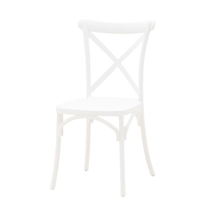 SEDIA RETRO' POLIPROPILENE BIANCA CM35,5X36 H84