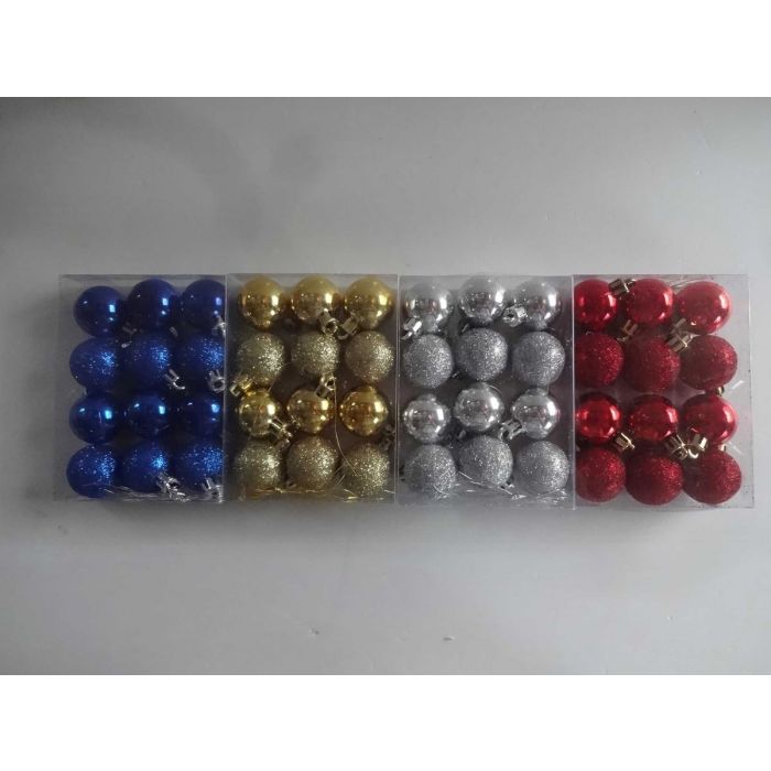 SET 12 PALLINE NATALE 3 CM VARI COLORI SET 12 PALLINE NATALE 3 CM VARI COLORI