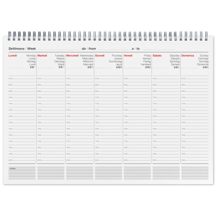 AGENDA SETTIMANALE WIRE-O PERPETUO 34X24CM AGENDA SETTIMANALE WIRE-O PERPETUO 34X24CM