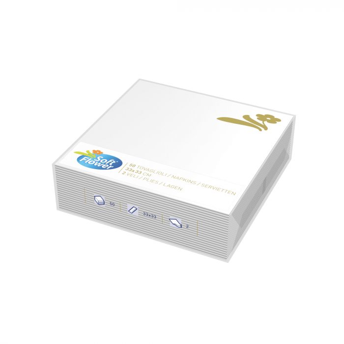 TOVAGLIOLI 2V 33X33 50PZ SOFT FLOWER BIANCO TOVAGLIOLI 2V 33X33 50PZ SOFT FLOWER BIANCO