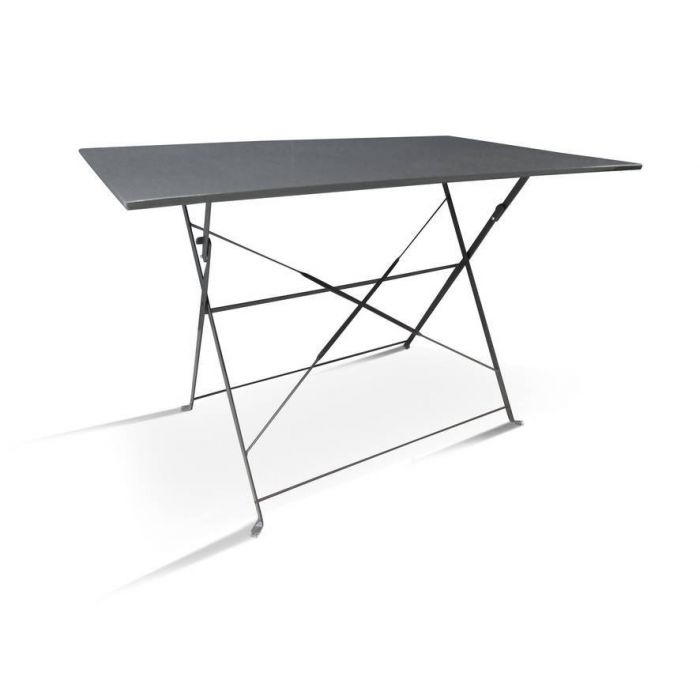 TAVOLO PIEGHEVOLE IN METALLO ANTRACITE CM 110X70 E H 72 TAVOLO PIEGHEVOLE IN METALLO ANTRACITE CM 110X70 E H 72