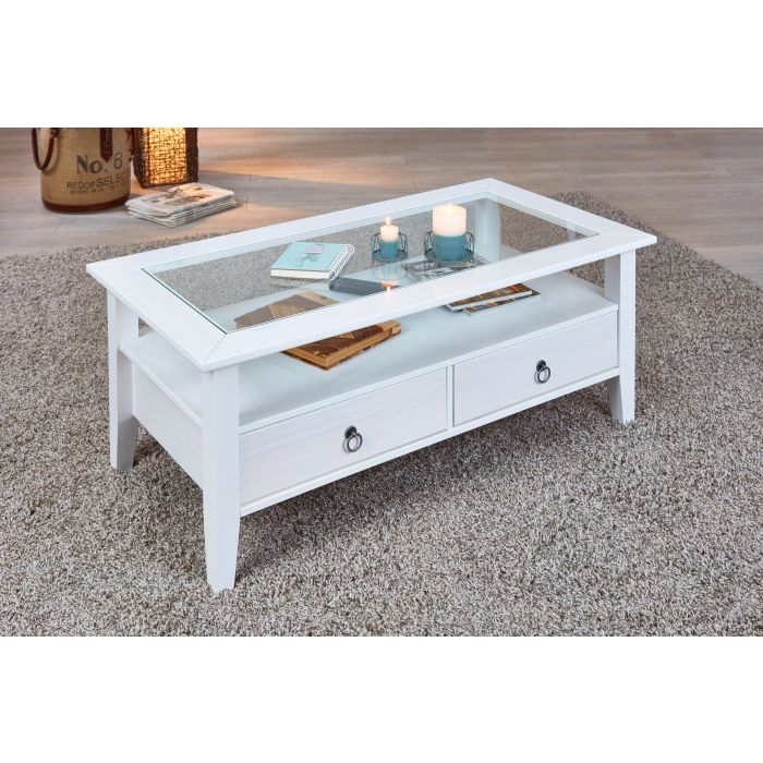 TAVOLINO IN PINO COLORE BIANCO TAVOLINO IN PINO COLORE BIANCO