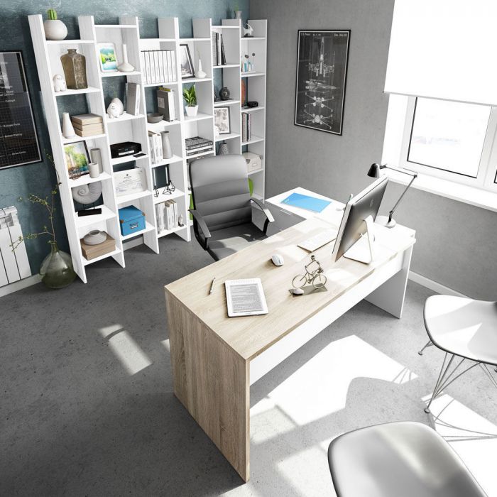 COMPOSIZIONE mobili UFFICIO in vendita online: mobili ufficio in stile  MODERNO ROVERE E BIANCO