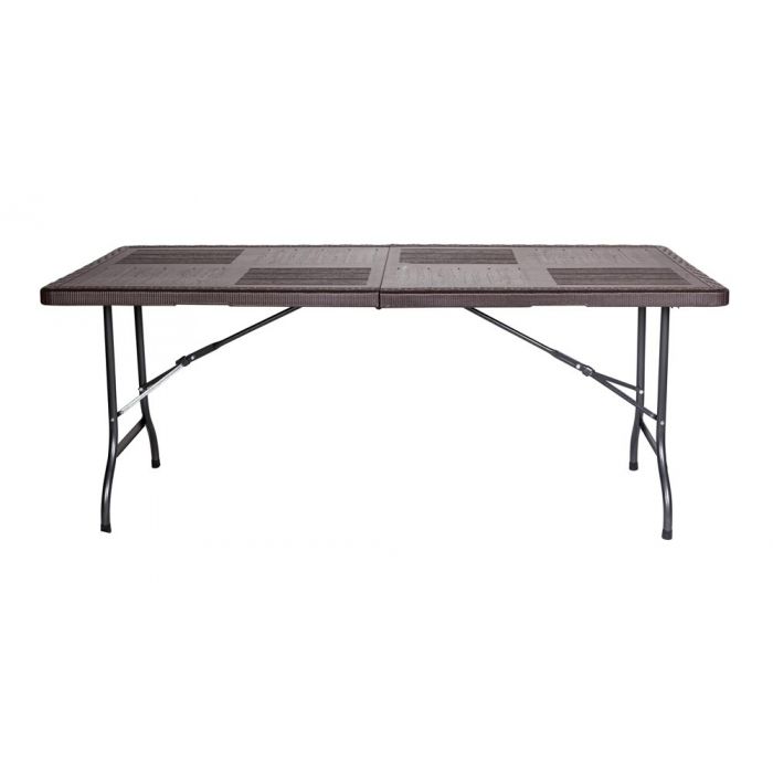 TAVOLO IN PLASTICA MARONE 180X75 TAVOLO IN PLASTICA MARONE 180X75