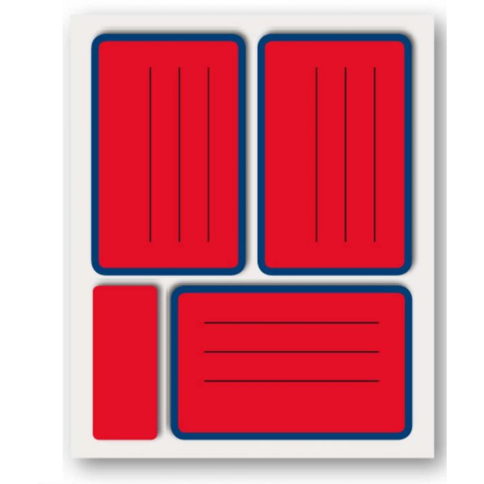 CONF.10 FOGLI ETICHETTE FLUO 85X53 ROSSO CONF.10 FOGLI ETICHETTE FLUO 85X53 ROSSO