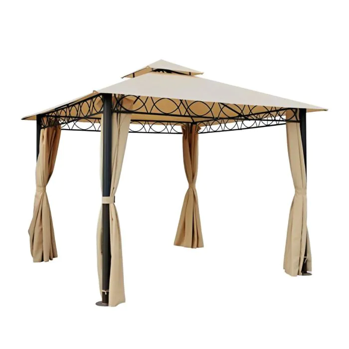 Mophorn Tende Da Gazebo Per Esterni, 284 X 284 X 204 Cm Tende Per Privacy Con Parete Laterale A 4 Pannelli Con Cerniere Parasole Universali Di Ricambio Per Baldacchino Da Giardino Solo Tenda 87351010