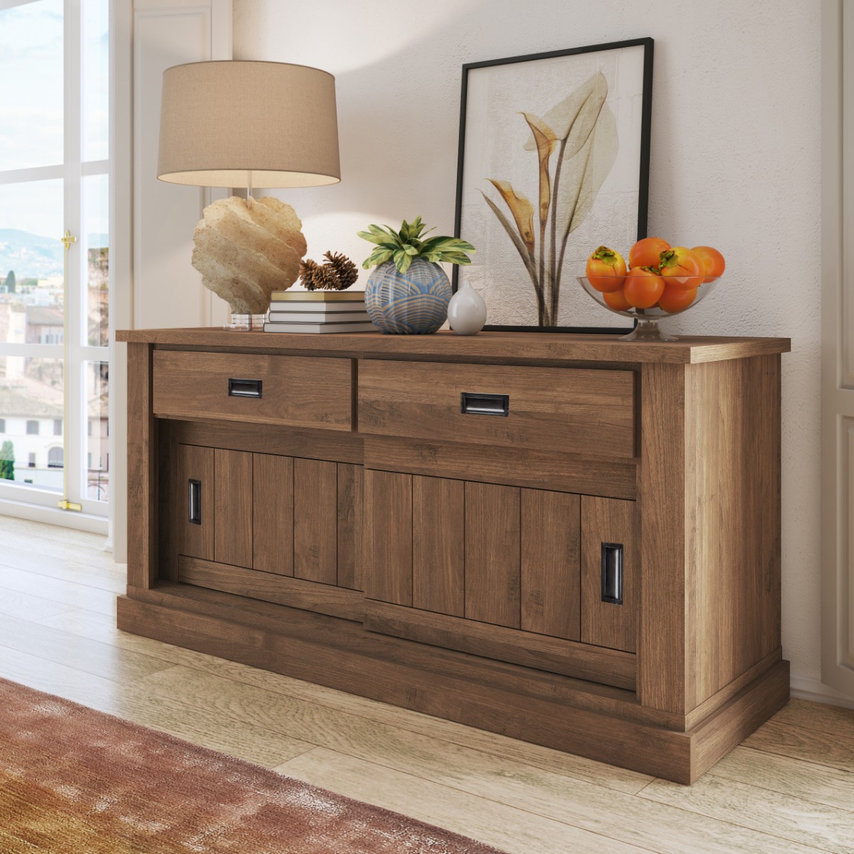 CREDENZA MOD. ANTHONY CM 150X50 H. 95 NOCE EASTWOOD 