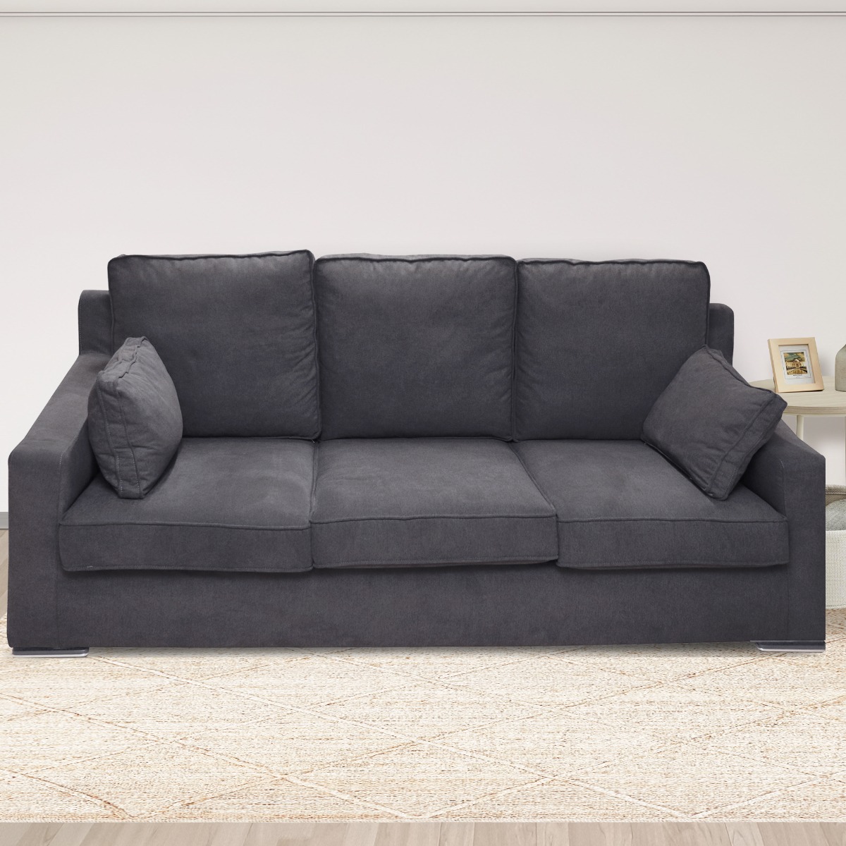 DIVANO 3 POSTI MAXI MOD. HELEN IN TESSUTO GRAPHITE