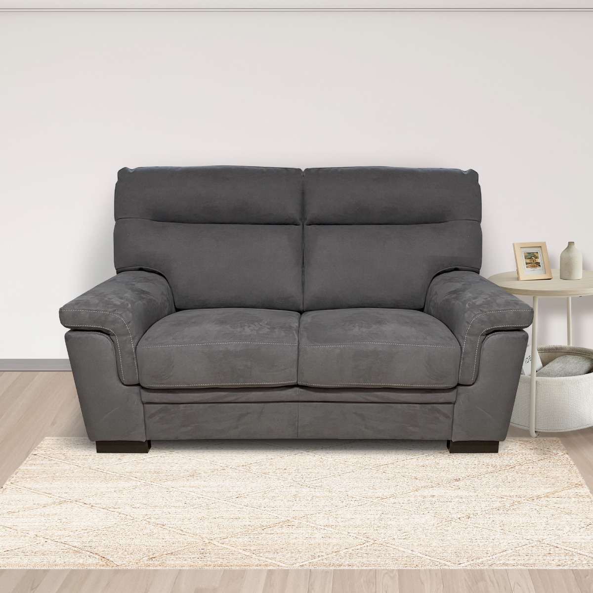 DIVANO 2 POSTI FLAVIA IN TESSUTO NABUCCO DARK GREY