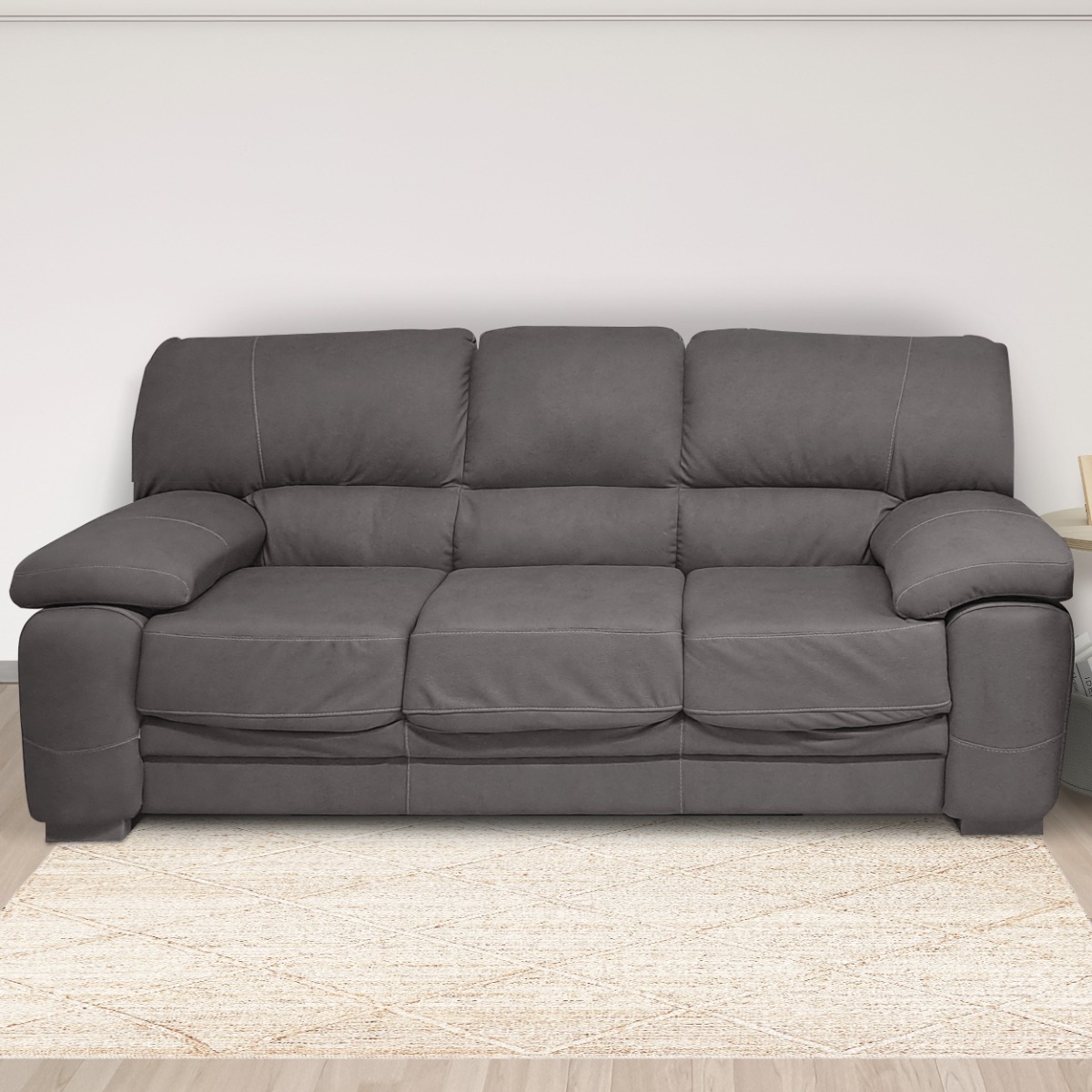 DIVANO 3 POSTI MOD. TERRY IN TESSUTO TAUPE