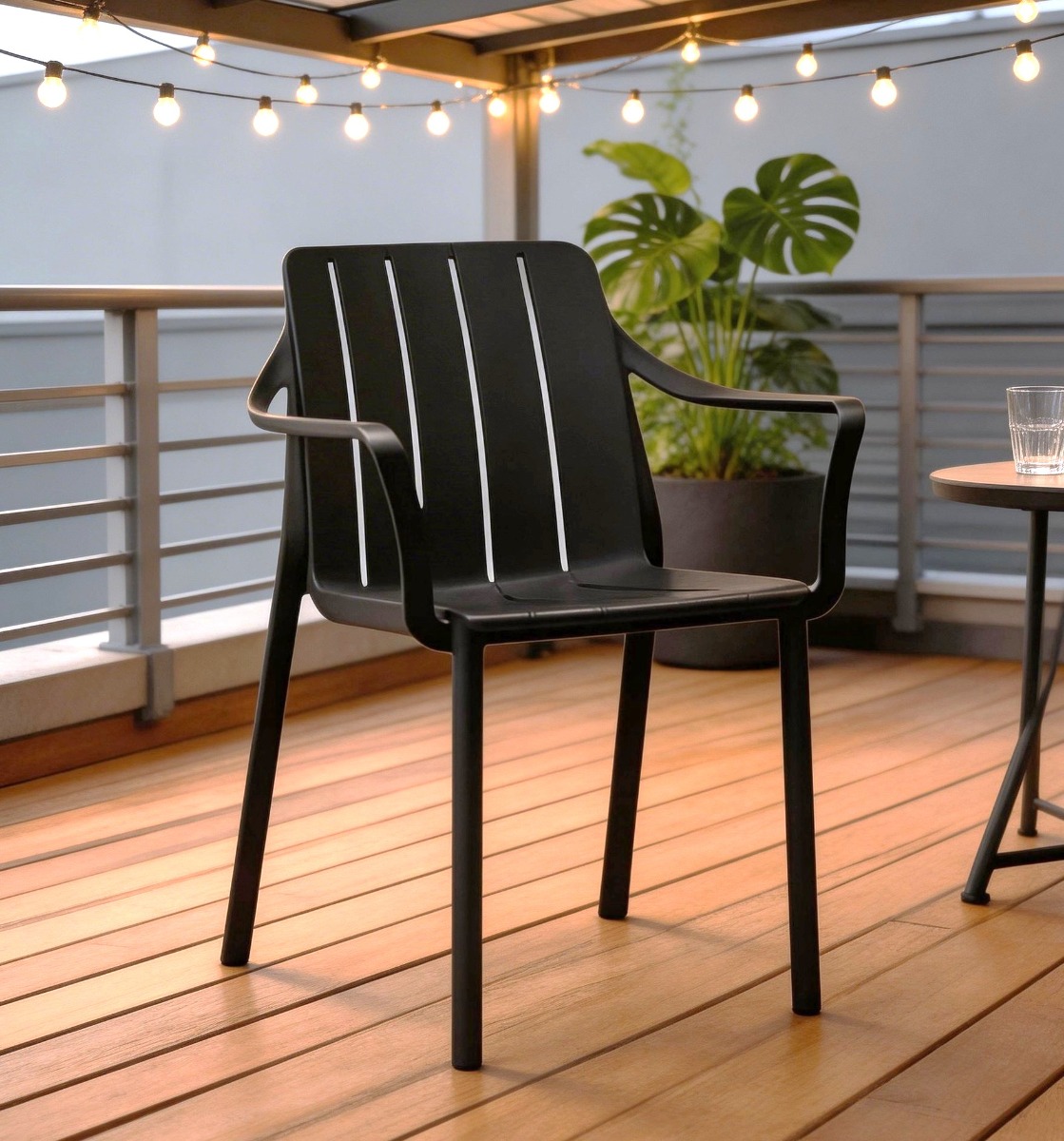 NARDI OUTDOOR - SEDIA MOD. TIBERINA ARMCHAIR ANTRACITE