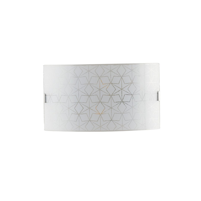 APPLIQUE ESAGRAM BIANCO TRASPARENTE 35X20CM - 2XE27